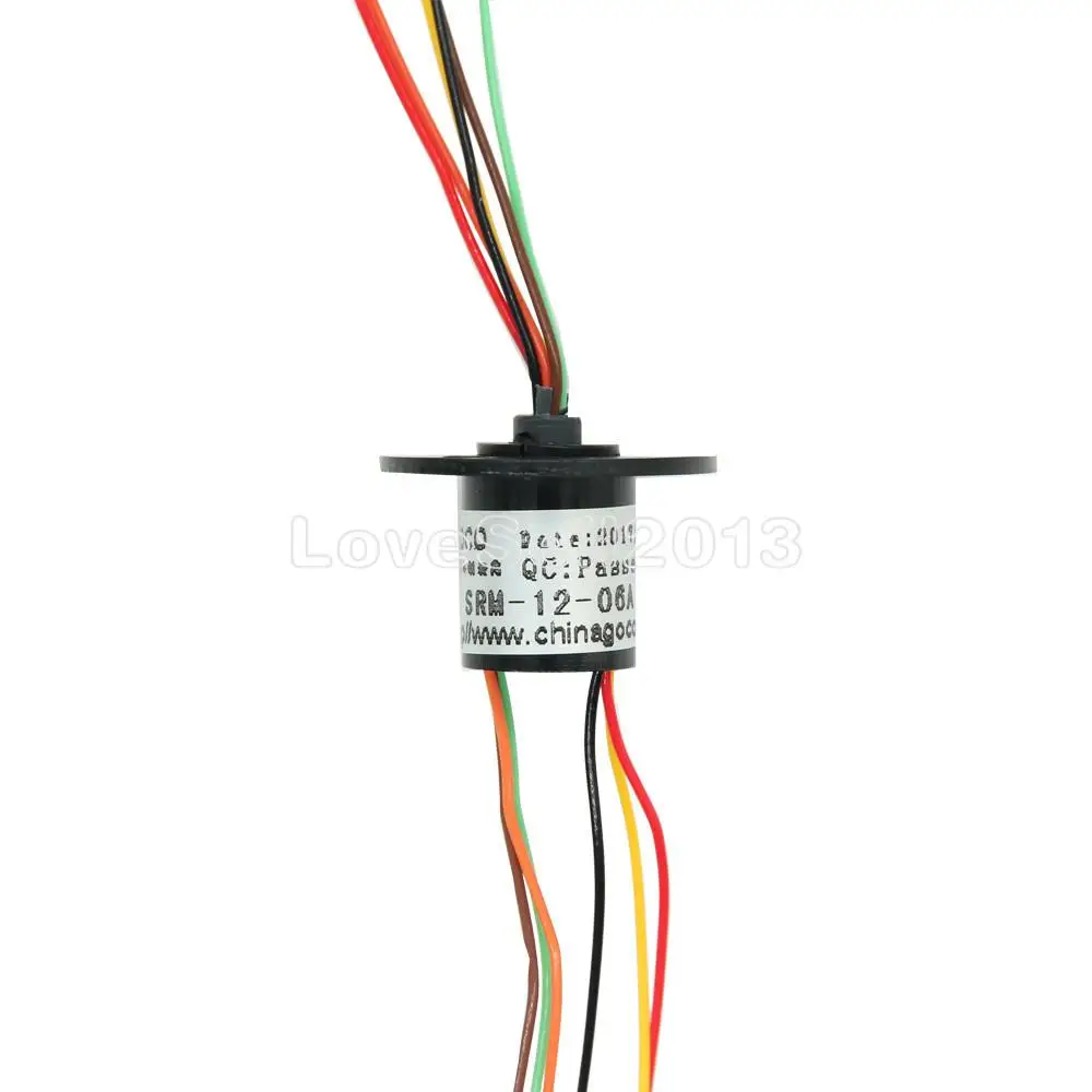 

12.5mm 300Rpm 6 Wires CIRCUITSx2A Capsule Slip Ring AC 240V for Monitor Robotic