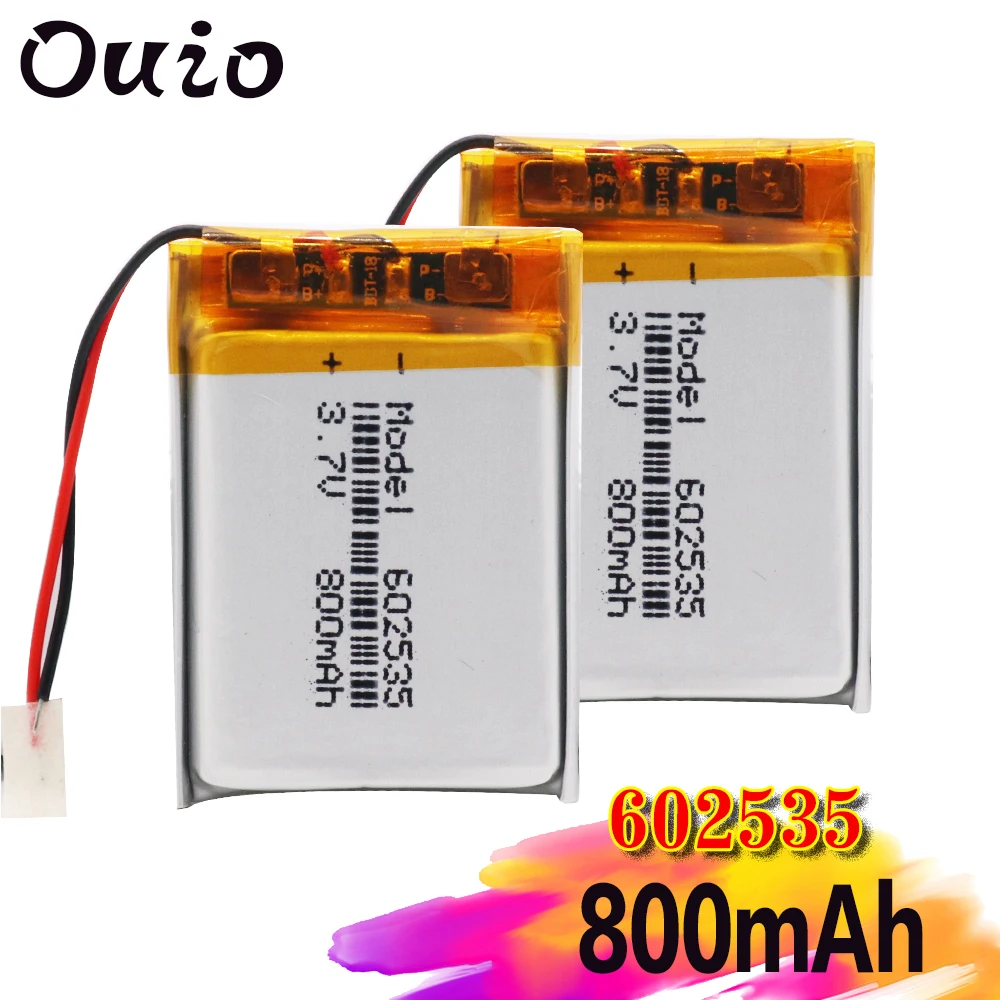 1/2/4 шт Перезаряжаемые литий полимерный Батарея 602535 3 7 v 1000mah Li po ионный Замена мини