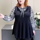 Футболка женская с круглым вырезом и длинным рукавом, 6XL, 140 кг