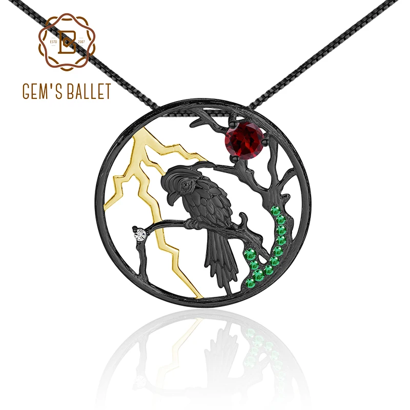 Женское винтажное ожерелье из серебра 925 пробы с натуральным синим