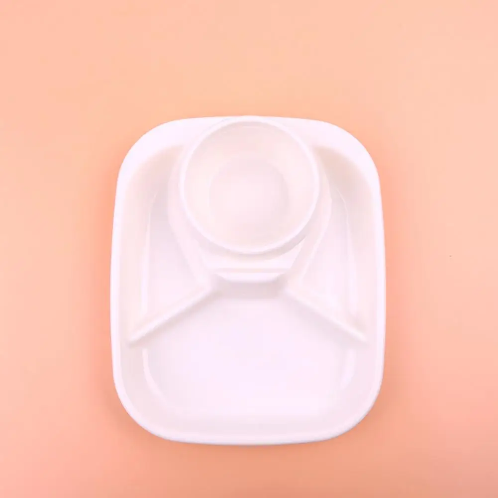 

Storage Tray Multiple Grid Design Tableware Plastic Salad Rice Vegetable Dishes Plate for Home