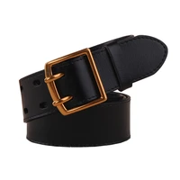western double retro pin square buckle leather 3 8cm women belt fashion jeans dress coat women wide belt
