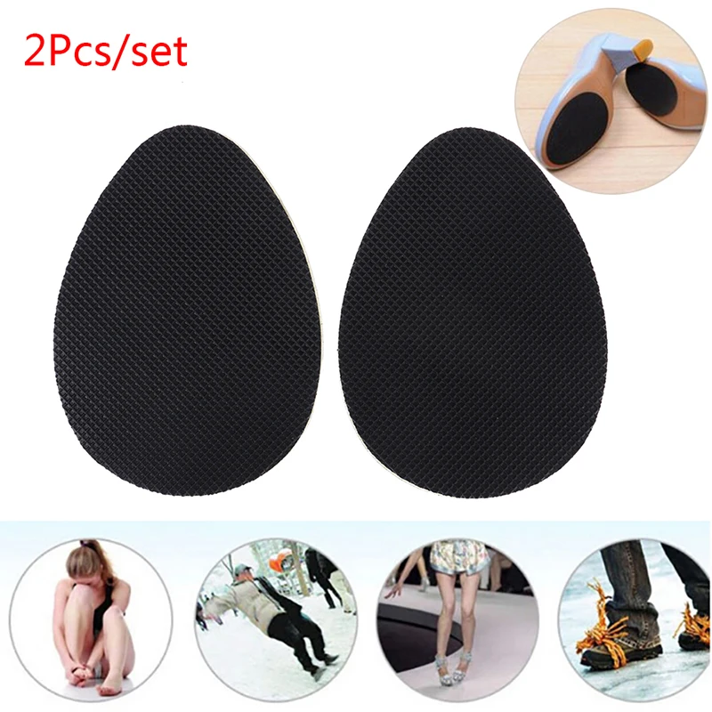 

1pair glue on shoe sole heel tips anti slip rubber shoe protectors repair