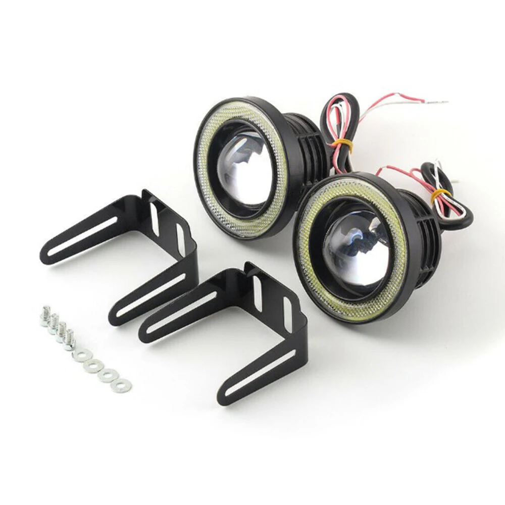 

Replacement Angel Eye bulb Ring Waterproof With Mounting Brackets 3inch Driving