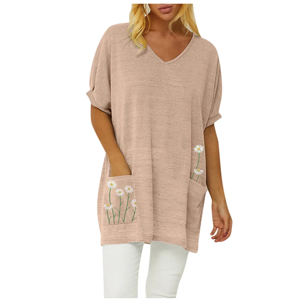 Женская хлопковая футболка с коротким рукавом принтом|Футболки| |