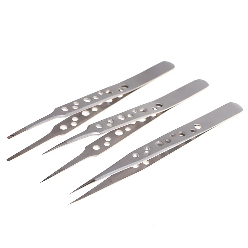 Электронный промышленный пинцет антистатический изогнутый прямой наконечник