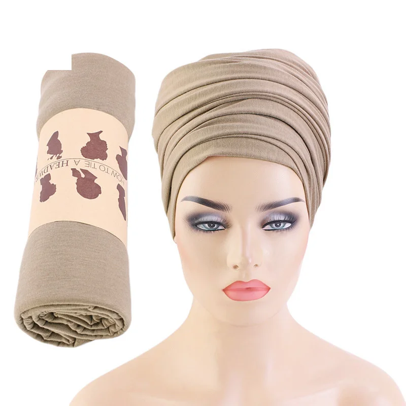 

Африканский стрейч шапочки под хиджаб Magic Turban, женская мусульманская хлопковая внутренняя шляпа, индийский хиджаб