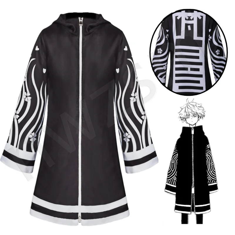 

Anime Tokyo Revengers Cosplay Costume Senju Kawaragi Brahman Kimono Robe Cloak Trench Uniform Halloween Party