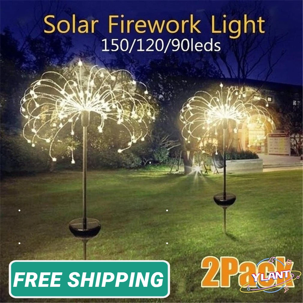 

Ylant Solar LED Light Outdoor Garden Lighting Dandelion Fireworks Decoration Lamp 90/120/150LED for Garden Terrace Landscape