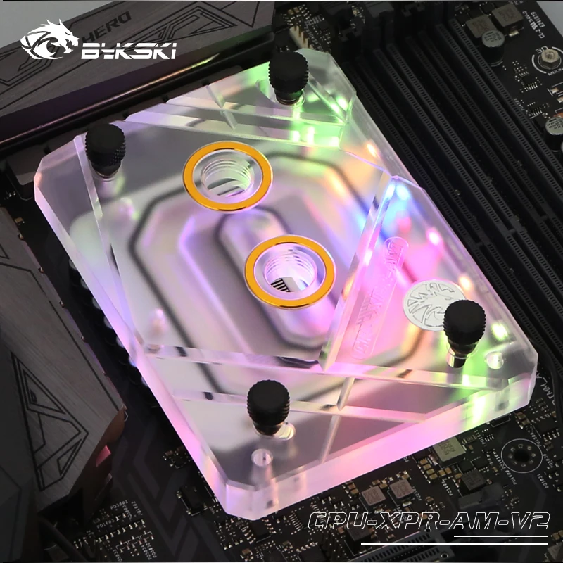 Блок водяного охлаждения ЦП Bykski радиатор для AMD Ryzen3000 AM4 AM3 X399 1950X TR4 X570 материнская