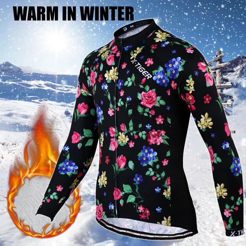 Бренд X Tiger Pro зимний комплект для велоспорта Теплая Флисовая одежда Ropa Ciclismo Invierno
