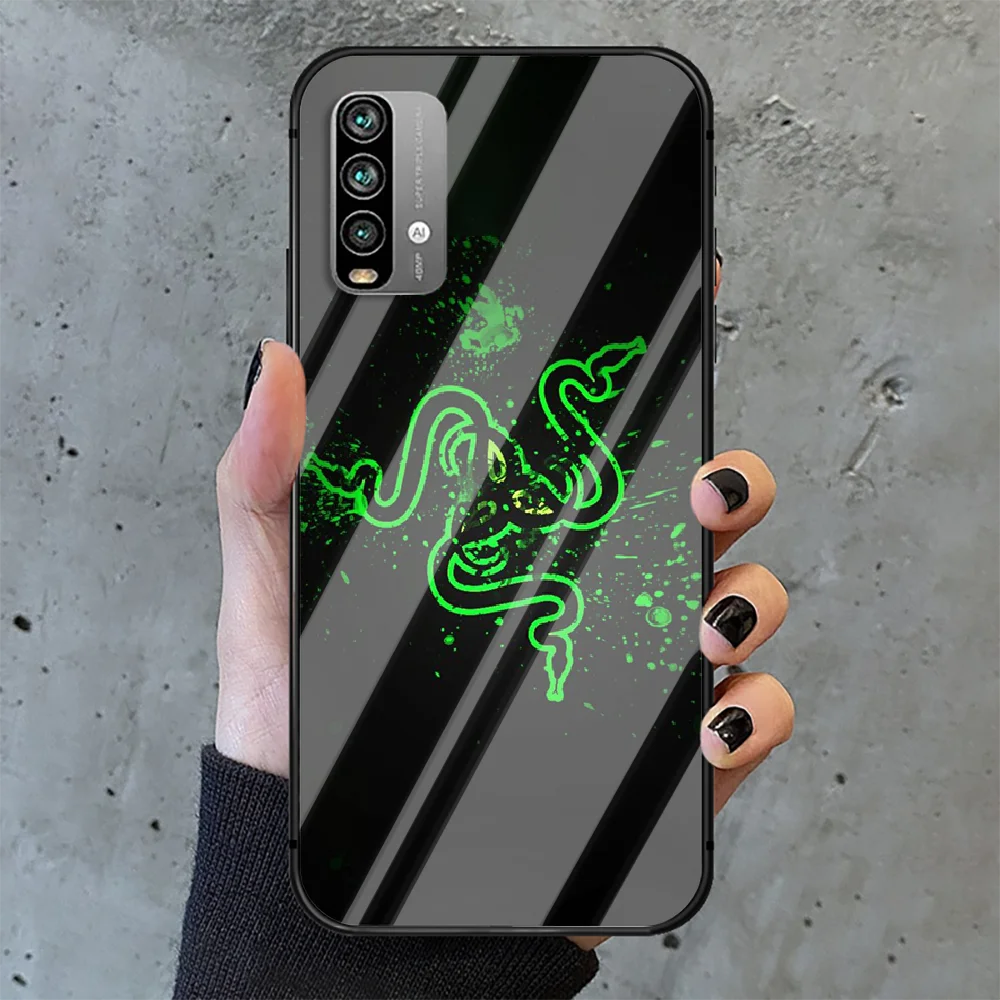 

game equipment brand Razers Phone Tempered Glass Case Cover For Xiaomi Redmi note k 7 8 9 10 30 40 A C T S Pro 4G 5G Ultra