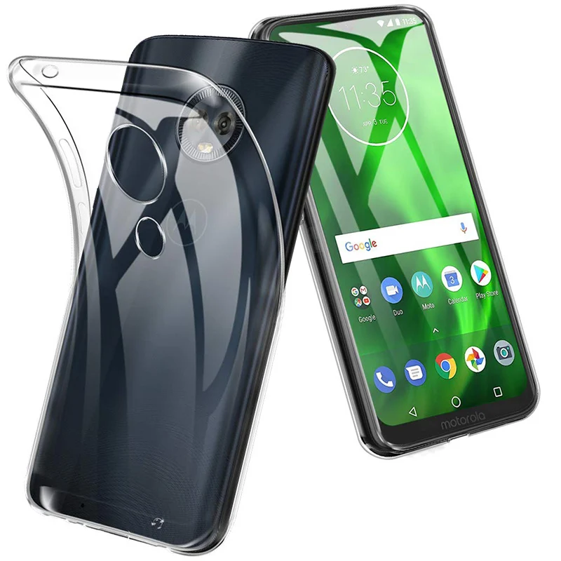 Прозрачный мягкий чехол из ТПУ для Motorola Moto G7 Plus Play Power USA европейская версия задняя