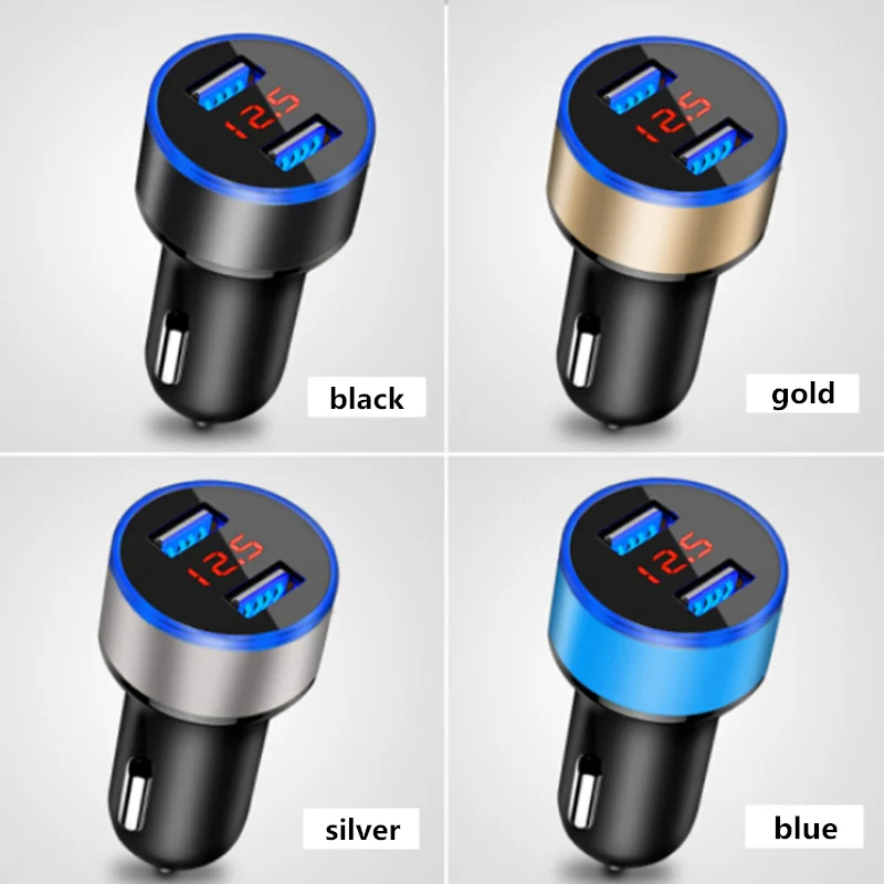 2019 зарядных порта USB для автомобиля светодиодный телефон Зарядное устройство