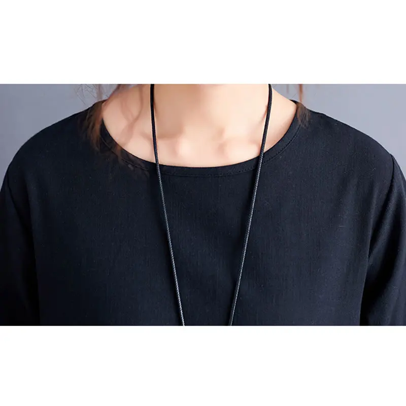 XITAO/осеннее винтажное платье-миди в Корейском стиле с круглым вырезом коллекция