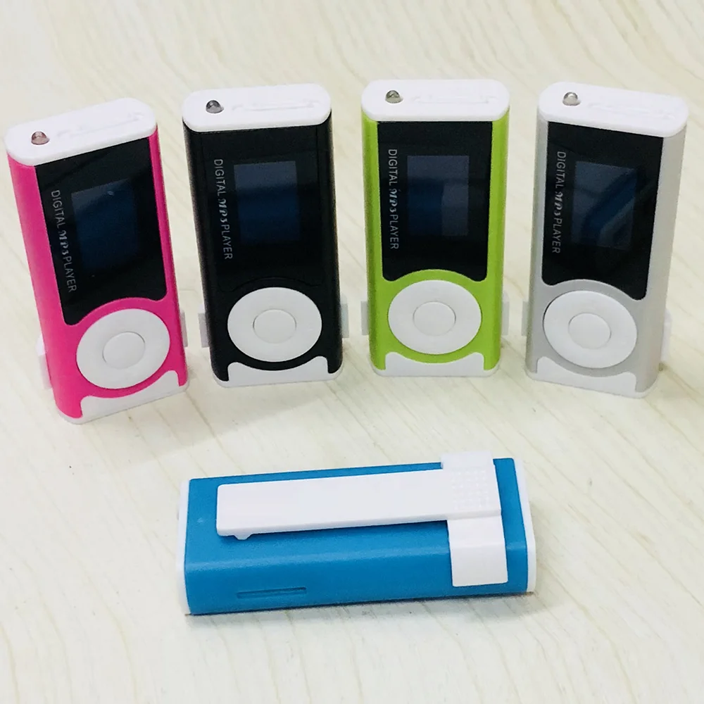 Компактный MP3-плеер с зажимом MP3 музыкальный плеер ЖК-экраном поддержка карт Micro SD