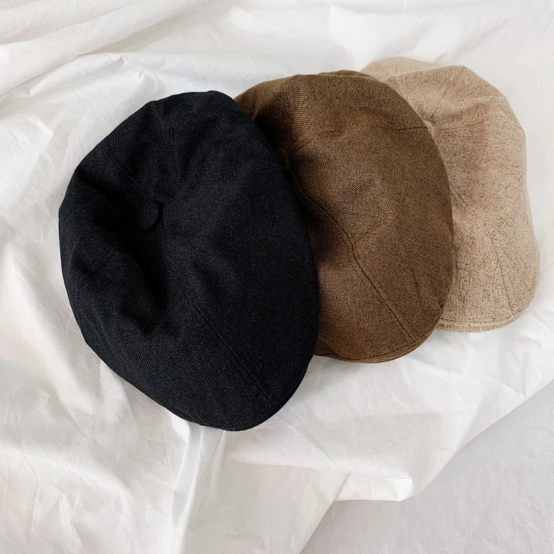 Винтажная Женская кепка газетчика коричневый черный Гэтсби Ретро береты плоская