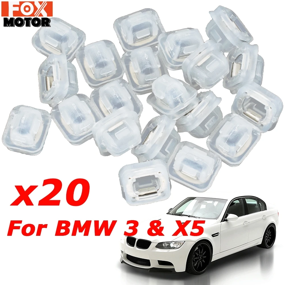 20x для BMW E46 E90 E92 E93 E53 дверная карточка вставка обшивка втулки зажимы инкрустация