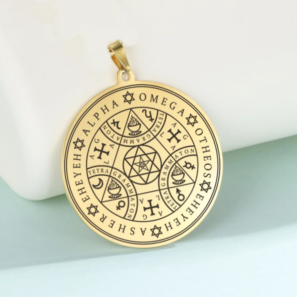 Dawapara Tetragrammaton Amulet Подвеска для ожерелья Enochian Angel волшебный амулет AGLA колье с