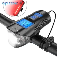 bike light set usb rechargeable bicycle headlight taillight bicycle speedometer odometer with horn fits all mountain road bike