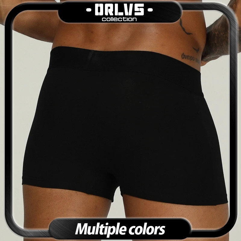 

ORLVS Brand Boxer Cotton Men Underwear Comfortable Underpants U Pouch Cueca Tanga Mens Shorts convex pouch for gay OR212