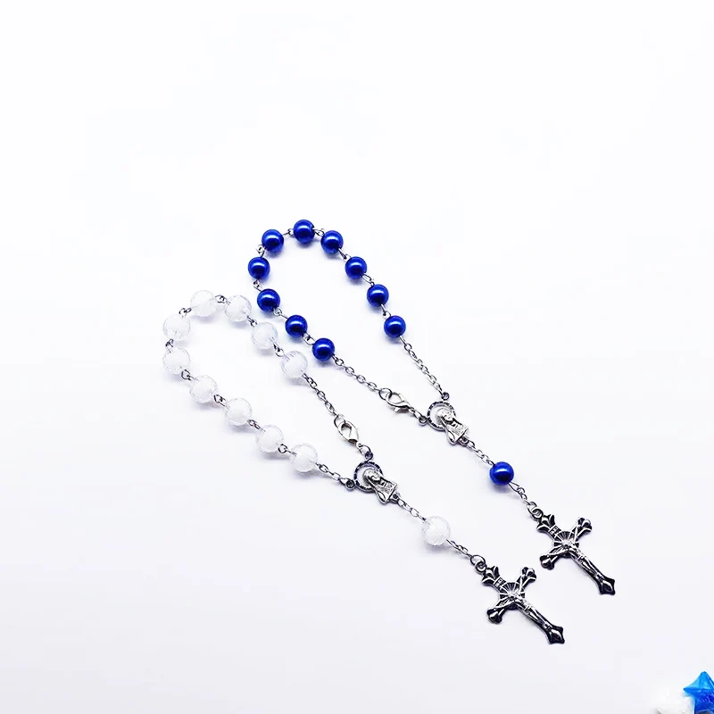 Крест Бусы Иисус Мэри бусы сердце икона милости Религиозный браслет | Украшения и