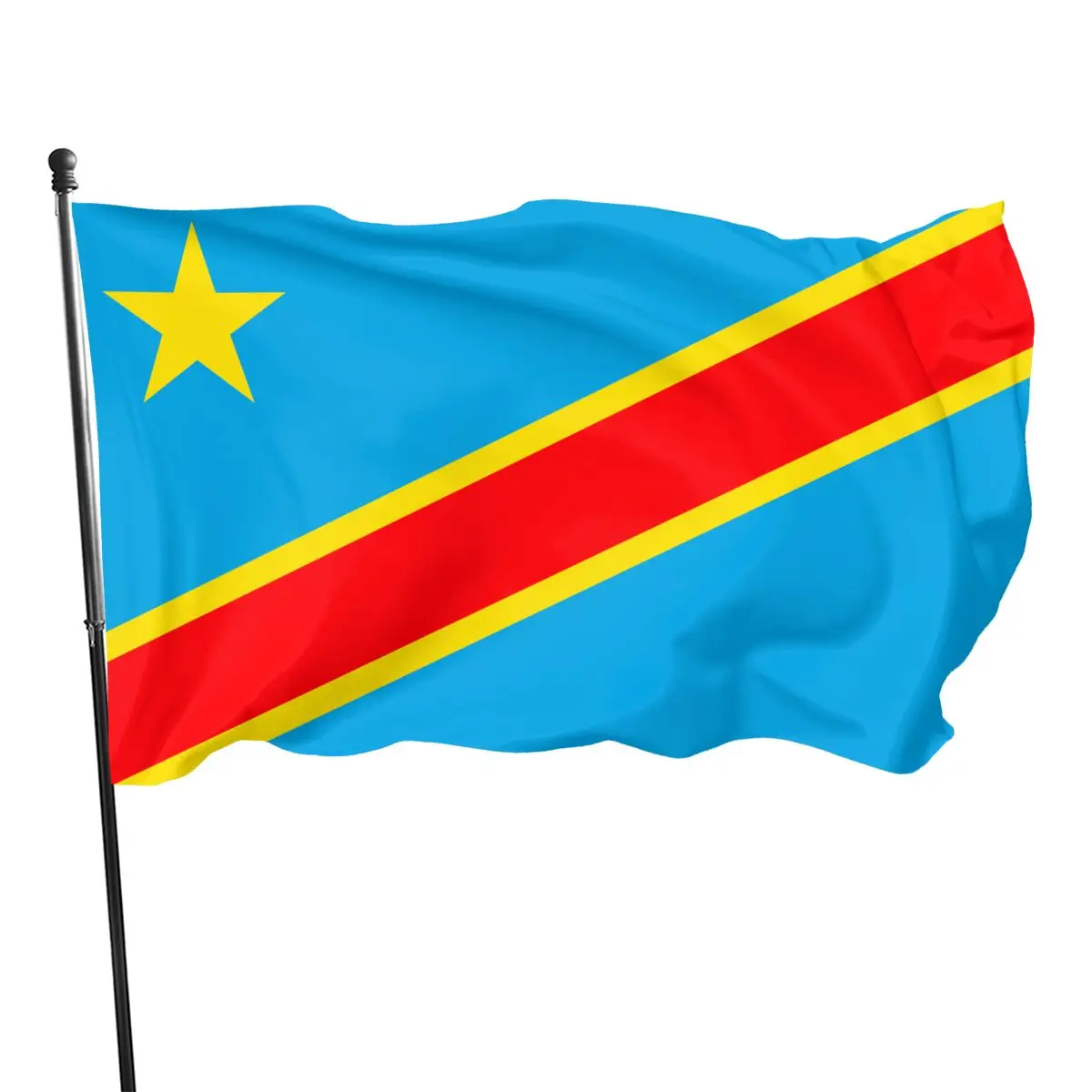 

90cmX150cm Congo Flag Pattern