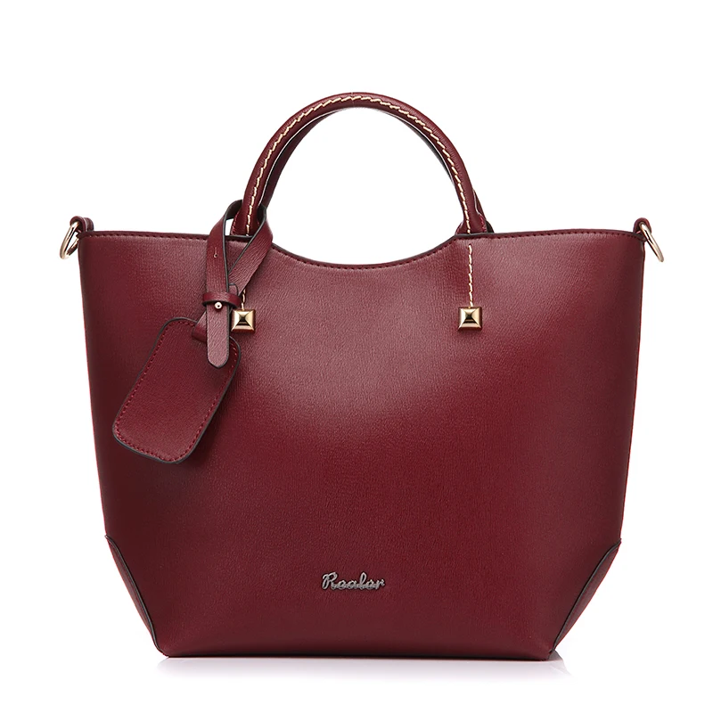 REALER сумка женская большая через плечо из искусственной кожи мессенджер с верхней