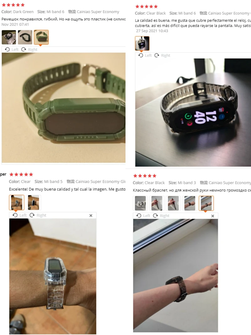 Ремешок силиконовый прозрачный для Xiaomi Mi Band 6 5 4 3 7 сменный Браслет розового и