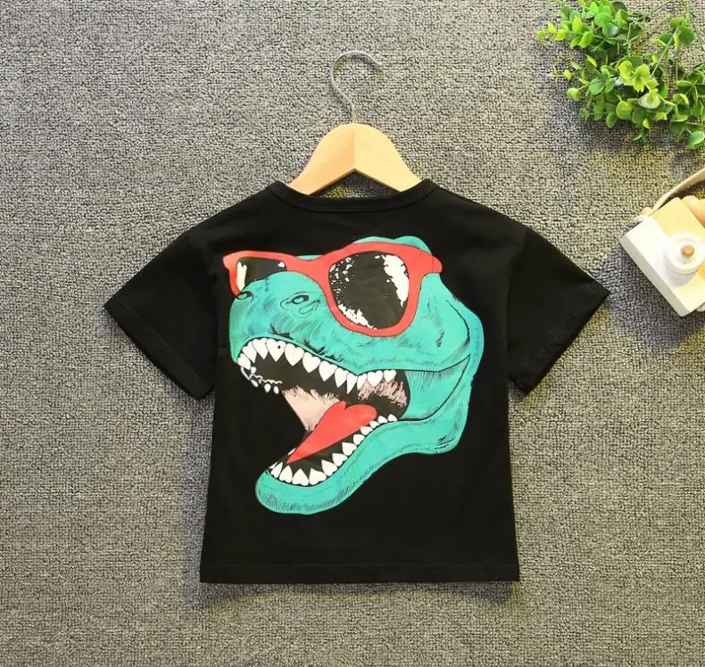 Комплект хлопковой одежды для маленьких мальчиков летняя футболка с отложным