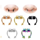 Кольцо для имитации пирсинга носа женское из сплава, пирсинг для носа, носовой перегородки, Подарочная бижутерия, Модный Магнитный имитационный пирсинг, 2021