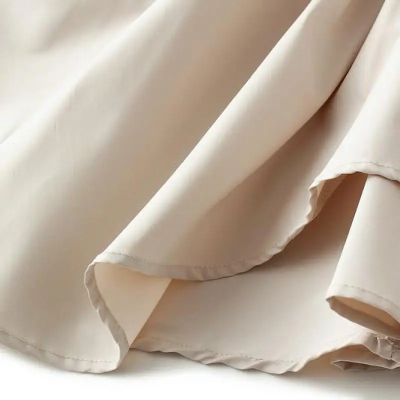 

2020 Autumn New Arrival Elastic High Waist Slimming Folds Mid-length Irregular Simple Solid Color Women Long Skirt Free Shipping