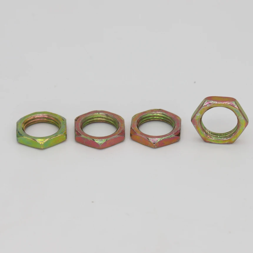 80 шт. М7 М7*0,75*2 М7x0,75x2 ID*Pitch*Thickness Цвет цинкового покрытия Гальванизированная углеродистая сталь Тонкая резьба шестигранная гайка на.