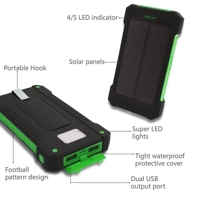 2021 30000mah solar power bank portable large capacity fast charging outdoor travel smartphone charger for samsung xiaomi iphone free global shipping