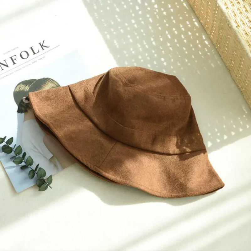 Пустая зимняя Панама для женщин одноцветная Складная Рыбацкая женская шапка