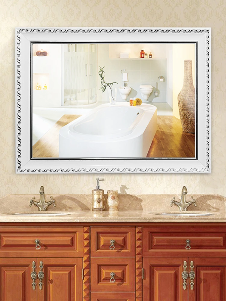 

Европейское зеркало для макияжа, аксессуары для украшения дома, пластиковые рамки, настенные зеркала, декоративное зеркало для спальни, ван...