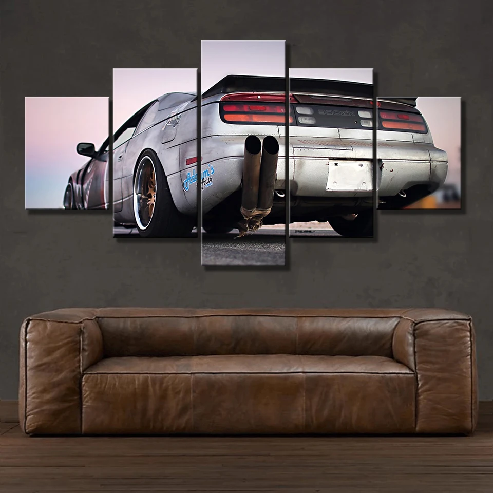 Современное искусство рамки печати настенные холсты картины 5 Панель Nissan 300ZX Fairlady