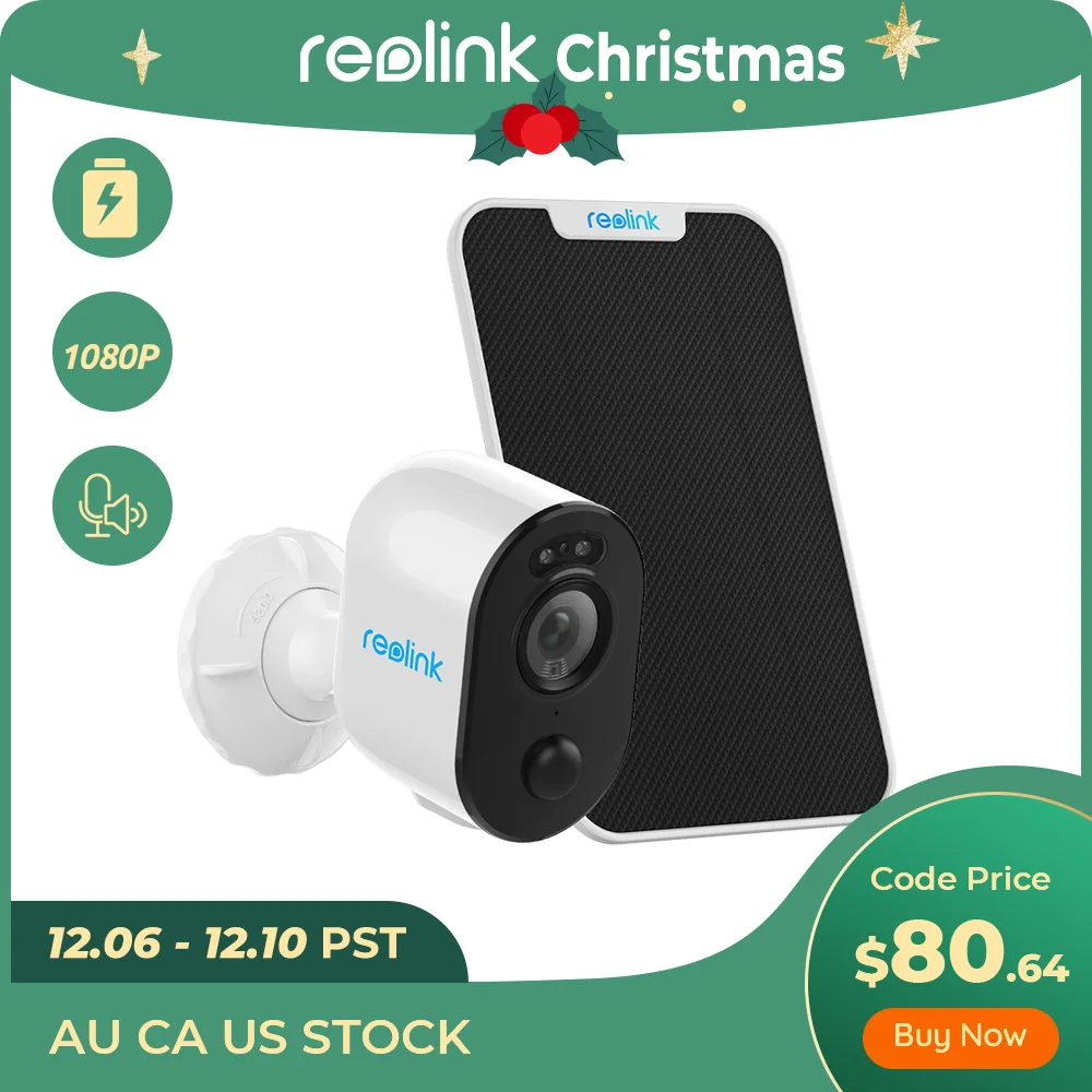 

Камера Reolink мини-прожектор для камеры, перезаряжаемая батарея, ночное видение, 2-полосная аудиосвязь, инфракрасный пульт дистанционного дос...