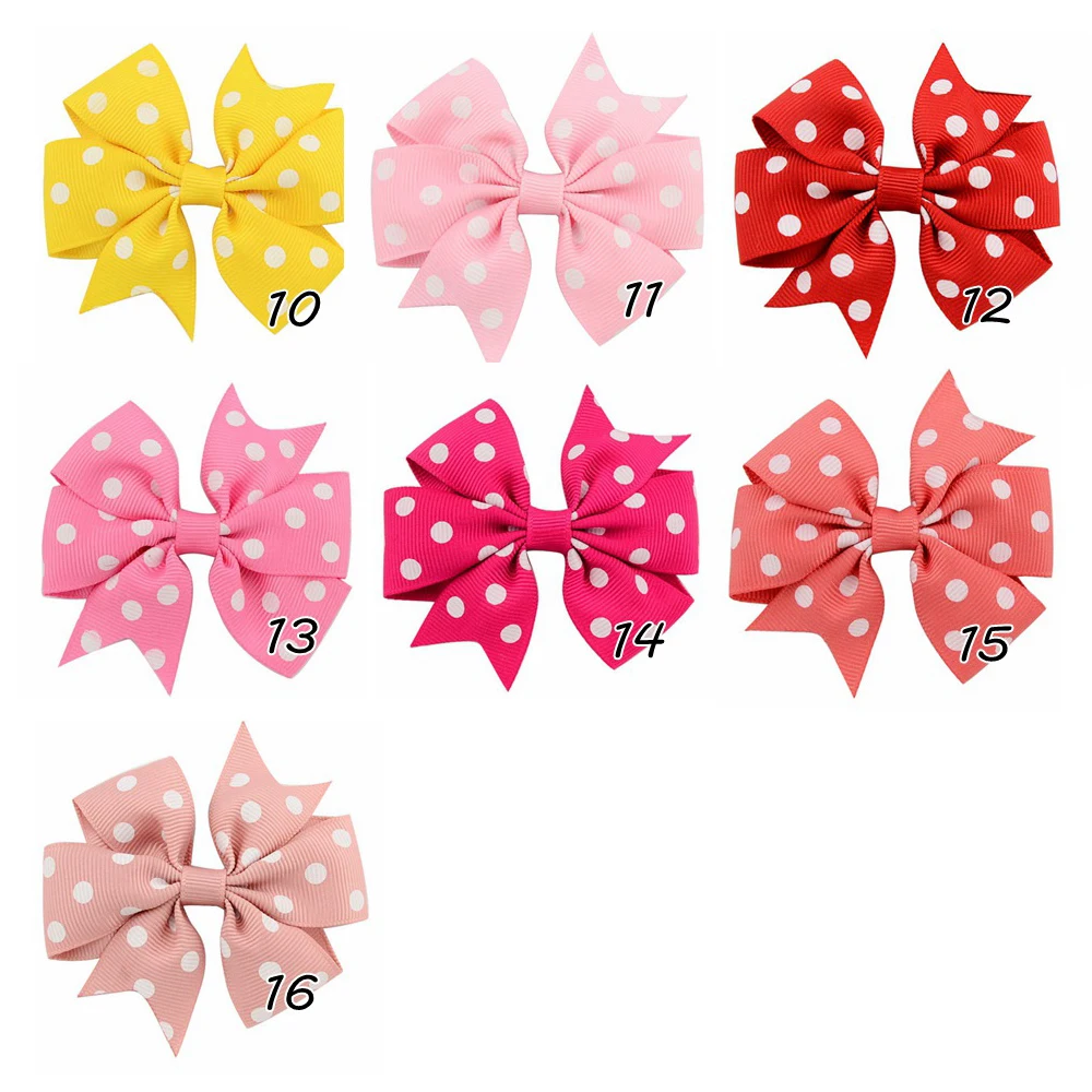 20 штук с узором в горошек и бантом из ленты грогрен разноцветный ласточкиным