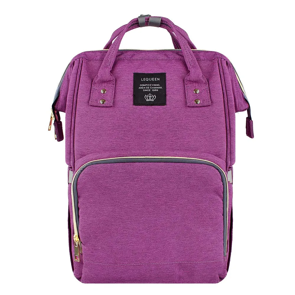 Fuchsia LEQUEEN Детская сумка для подгузников для беременных, водонепроницаемая сумка для младенца, рюкзак для мамы, рюкзак для путешествий, Детская сумка для влажных подгузников, Большая вместительная сумка для мам и кормящих мам - Цвет: Fuchsia