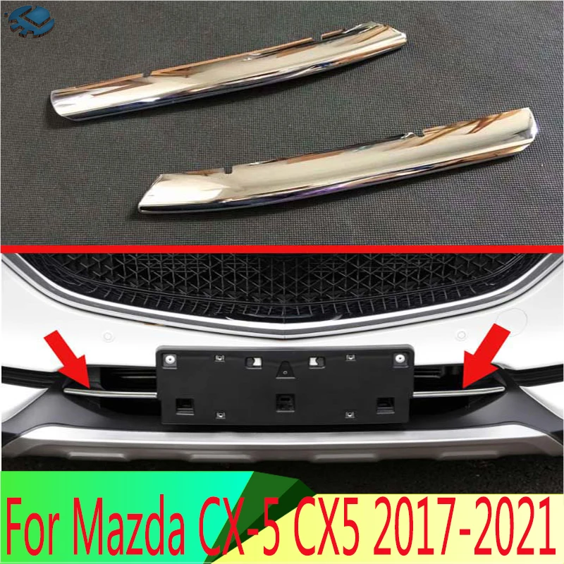 

For Mazda CX-5 CX5 2017 2018 ABS Chrome Front Grille Accent Cover Lower Mesh Trim Molding Styling Bezel Garnish