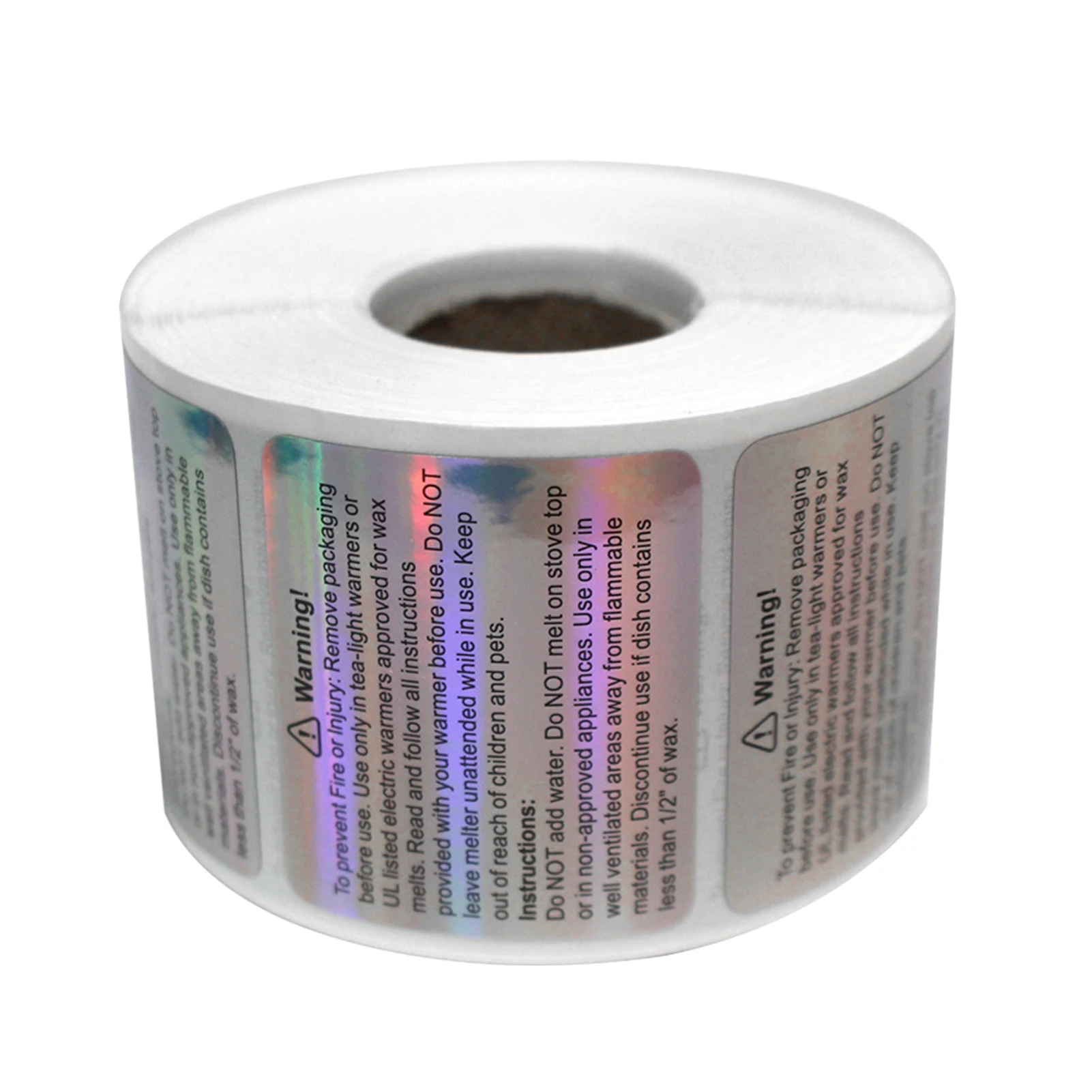 

600pcs/roll 1.8x1.5 Inch Waterproof Container Jar Safety Sticker Oilproof Vow Candle Warning Label Accessories Text Melting