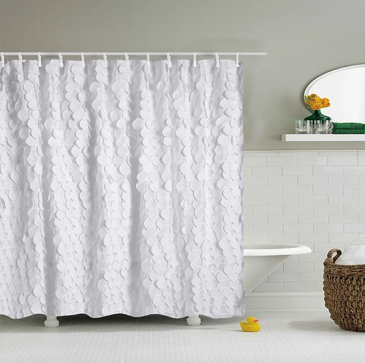 Кружевная душевая занавеска Dafield роскошная Водонепроницаемая моющаяся для душа