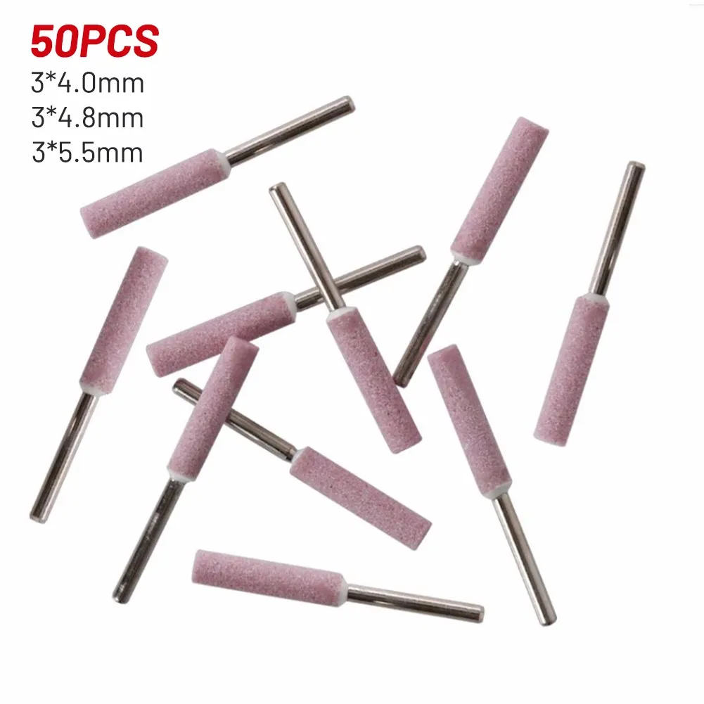 

3*4.8mm Corundum Grinding Wheel Head 3*4mm 3mm Shank Diameter 50pcs 50x