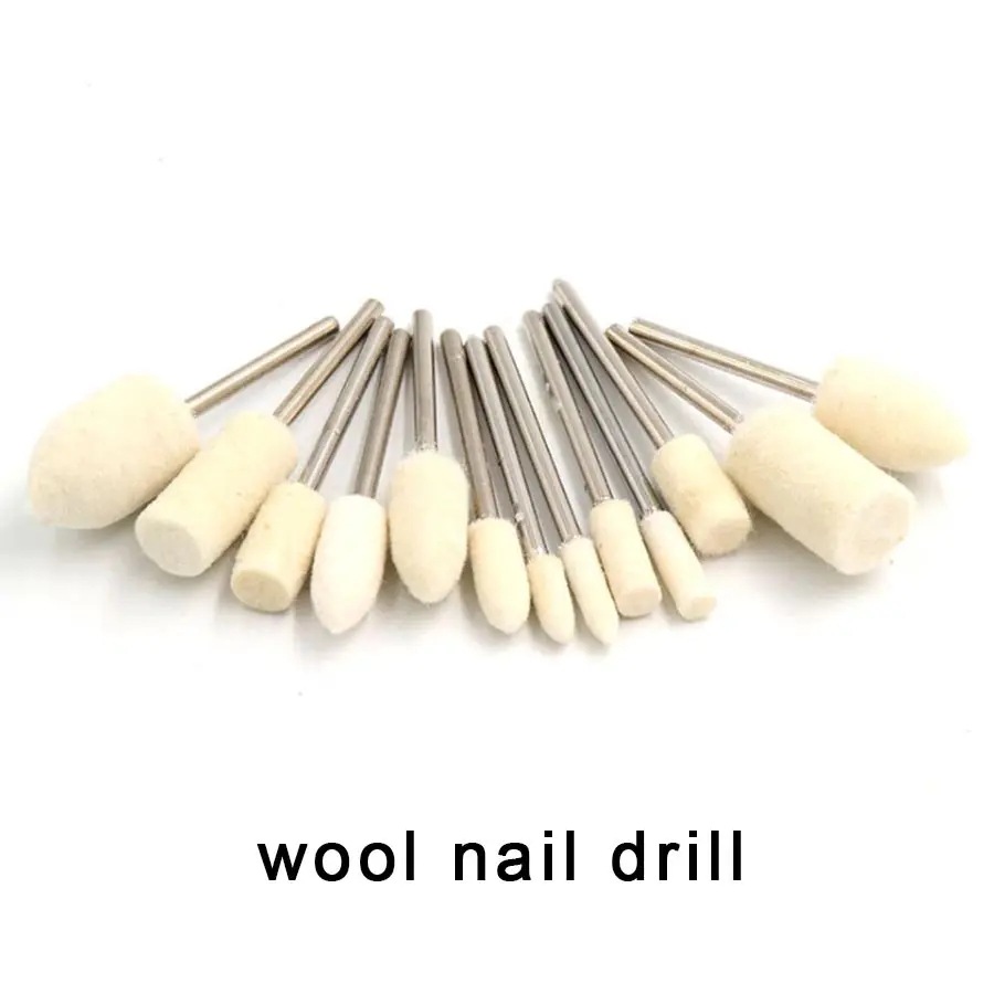 6 шт. Wools сверла для ногтей биты аксессуары электрический алмазный инструмент