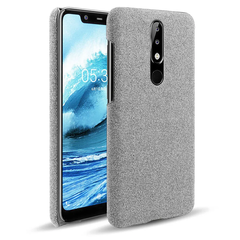 

Cloth Cases For Nokia 5.1 Plus Case Slim Retro Cloth Hard Cover for Nokia 5.1 Plus for Nokia X5 TA-1120, TA-1105, TA-1102 Coque