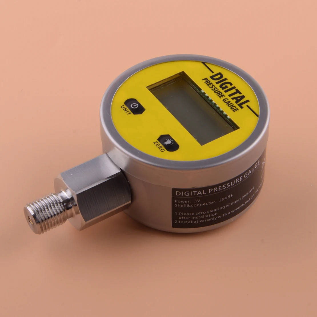 Цифровой манометр BSP1/4, гидравлический измеритель давления 25MPa EEPROM с питанием от батарейки, аксессуары для газа, жидкого масла, 3 в