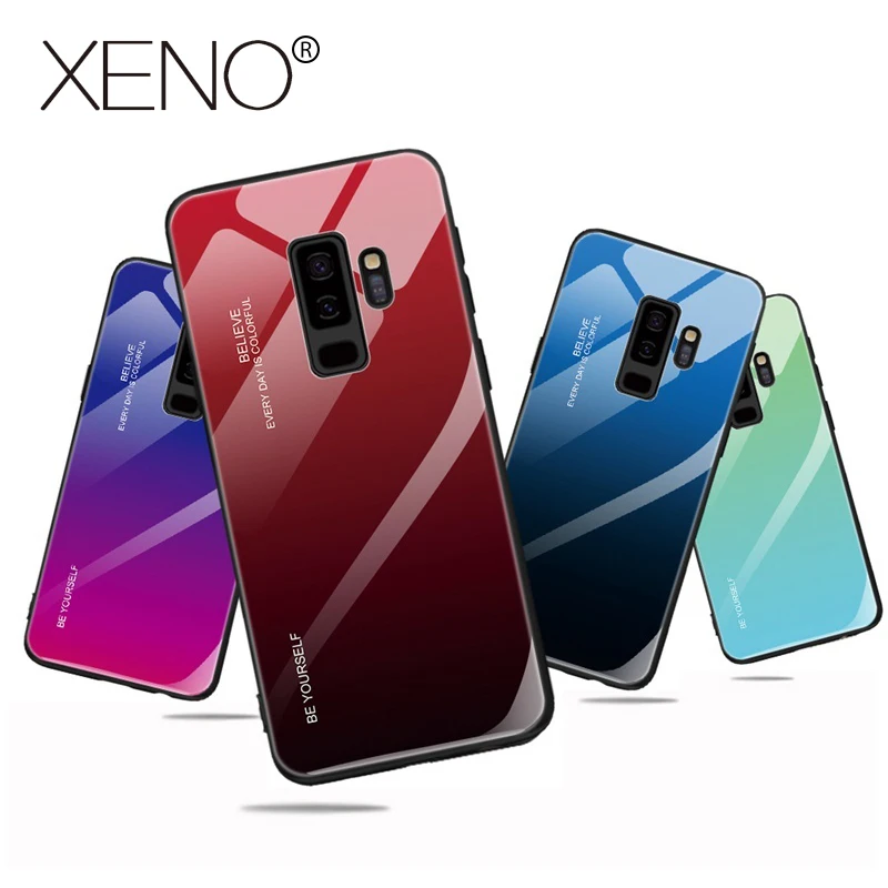 Чехол для телефона из закаленного стекла для Samsung A10 A90 A50 A40 A70 A80 с градиентным задним покрытием для Galaxy S10 9 8 Plus Note 10.