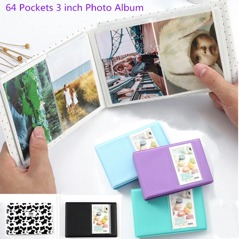 Фотоальбом Fuji Polaroid 3 дюйма 64 кармана из ПУ кожи | Дом и сад
