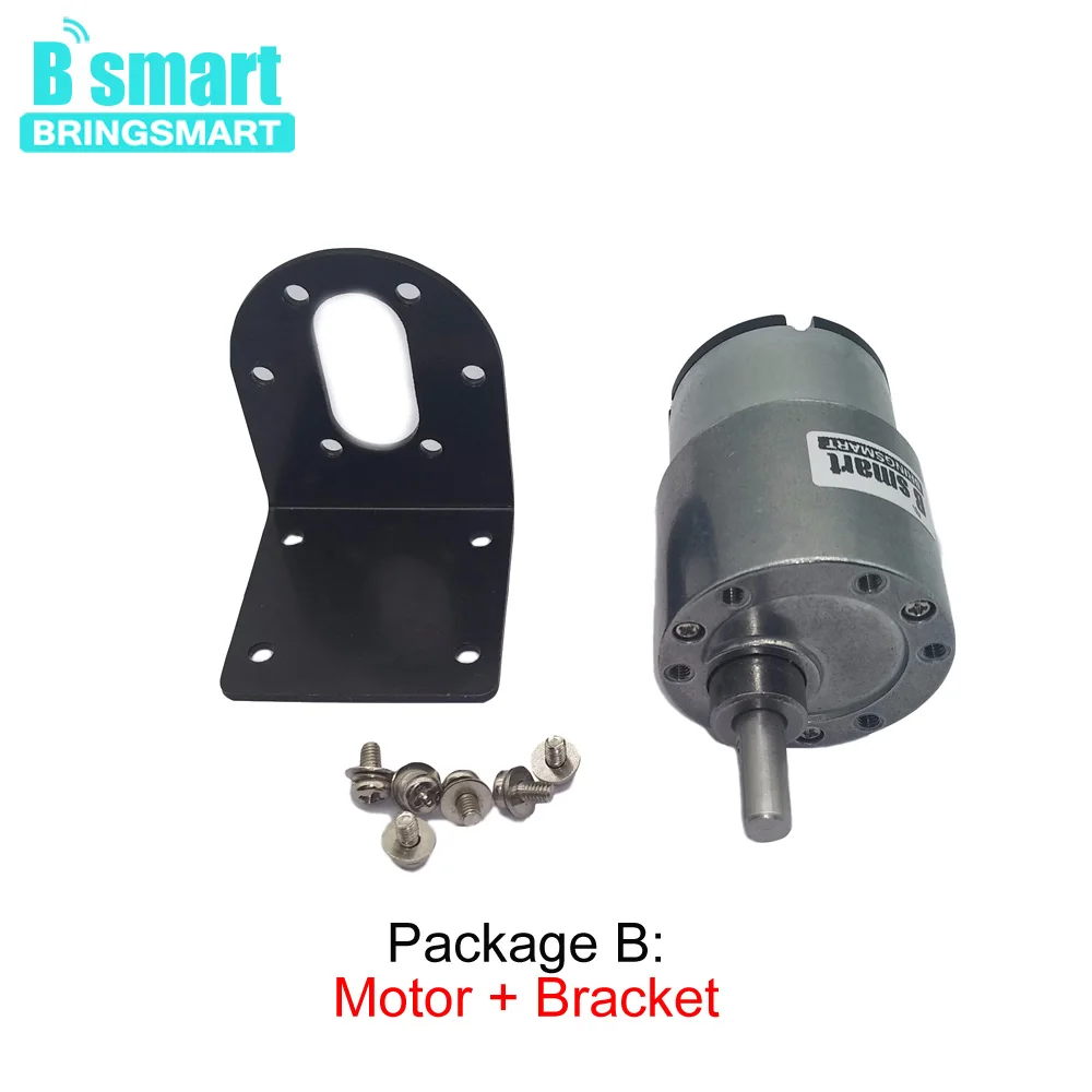 Bringsmart JGB37-520 мини мотор-редуктор постоянного тока 12 Вольт редуктор двигателя